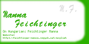 manna feichtinger business card